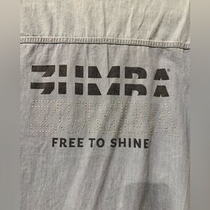 Zumba “Free to Shine” Bling Denim Shirt 💎 Dance & Sparkle Style